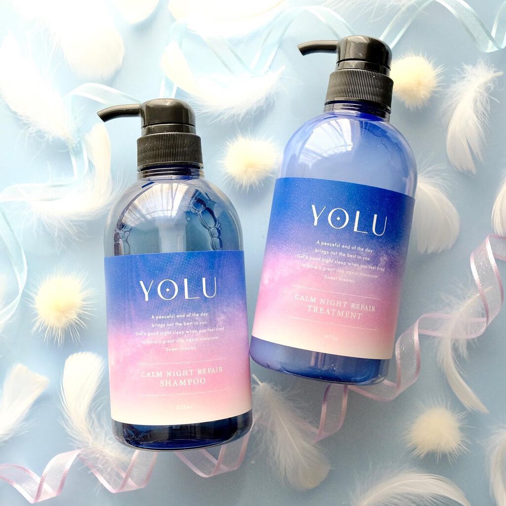 カームナイトリペアシャンプー／トリートメント/YOLU/市販シャンプーを使ったクチコミ（1枚目）