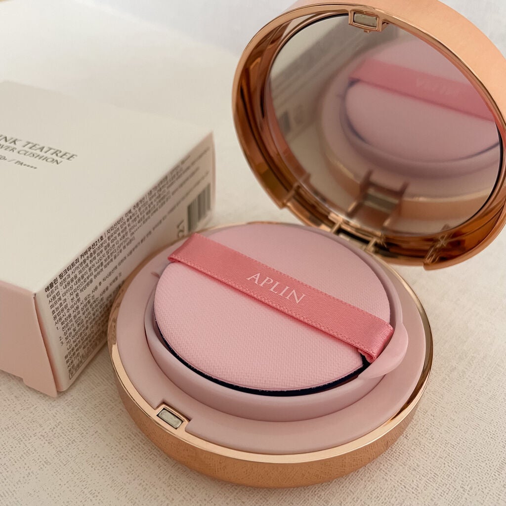 ピンクティーツリーカバークッション/APLIN/クッションファンデーションを使ったクチコミ(2枚目)