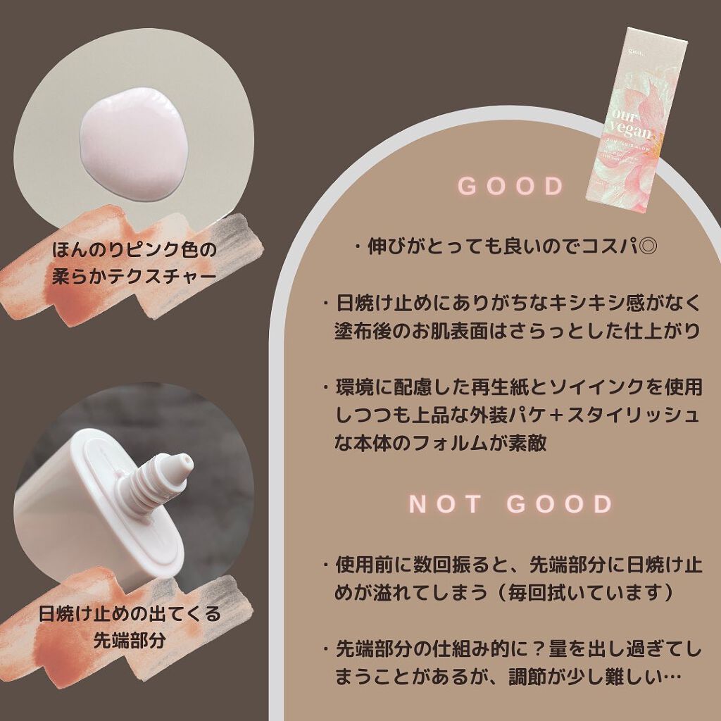 アワーヴィーガン サンプルイド グロー/manyo/化粧下地を使ったクチコミ(4枚目)