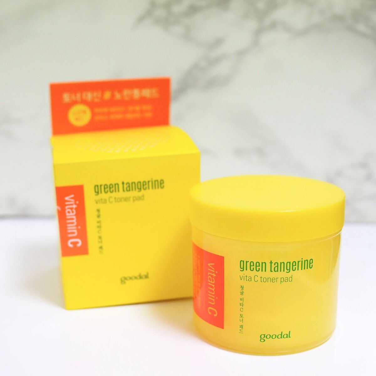グリーンタンジェリン ビタCダークスポットケアパッド/goodal/トナーパッドを使ったクチコミ（2枚目）