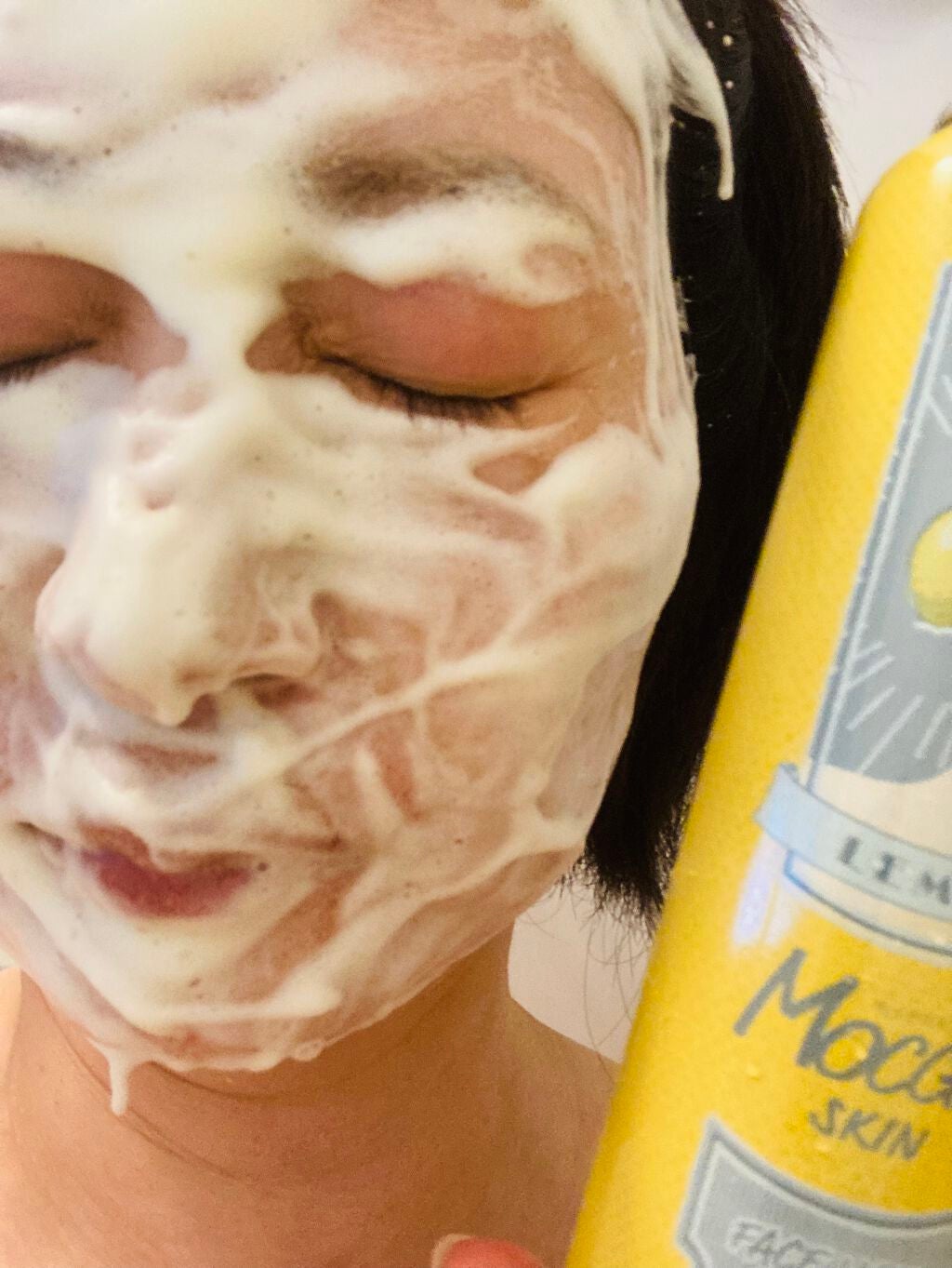 モッチスキン吸着泡洗顔FL(レモン)/MoccHi SKIN/泡洗顔を使ったクチコミ(4枚目)