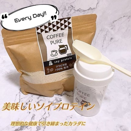 COFFEE PURE(ソイプロテイン)/ピュアパートナー/ソイプロテインを使ったクチコミ(1枚目)
