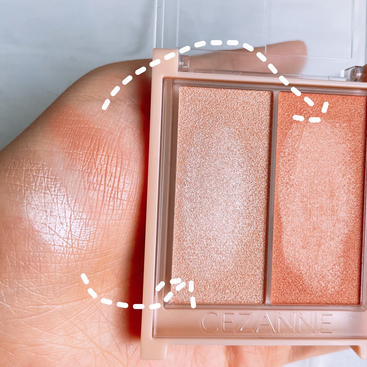 フェイスグロウカラー/CEZANNE/クリームハイライトを使ったクチコミ(2枚目)