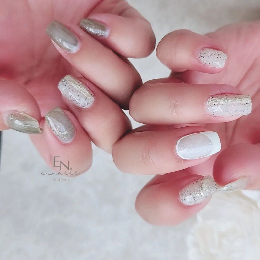 e_nails//フォロバ◎//ネイルとコスメ好きママ on LIPS 「─magnetnail──Sandynail─両手CHANGE..」(2枚目)