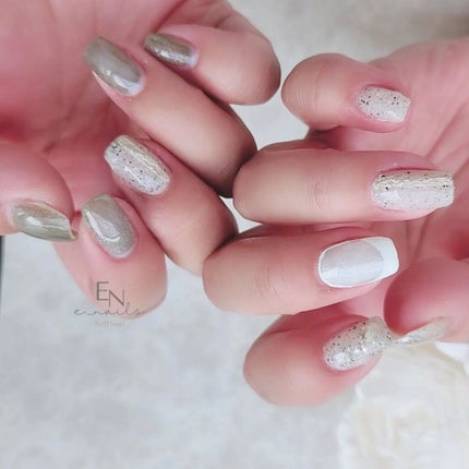 e_nails//フォロバ◎//ネイルとコスメ好きママ on LIPS 「─magnetnail──Sandynail─両手CHANGE..」(2枚目)