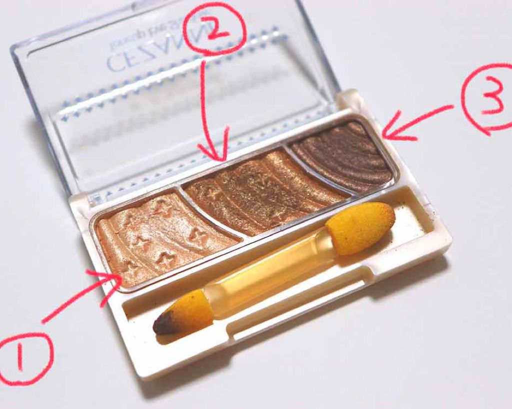 トーンアップアイシャドウ/CEZANNE/アイシャドウパレットを使ったクチコミ（2枚目）