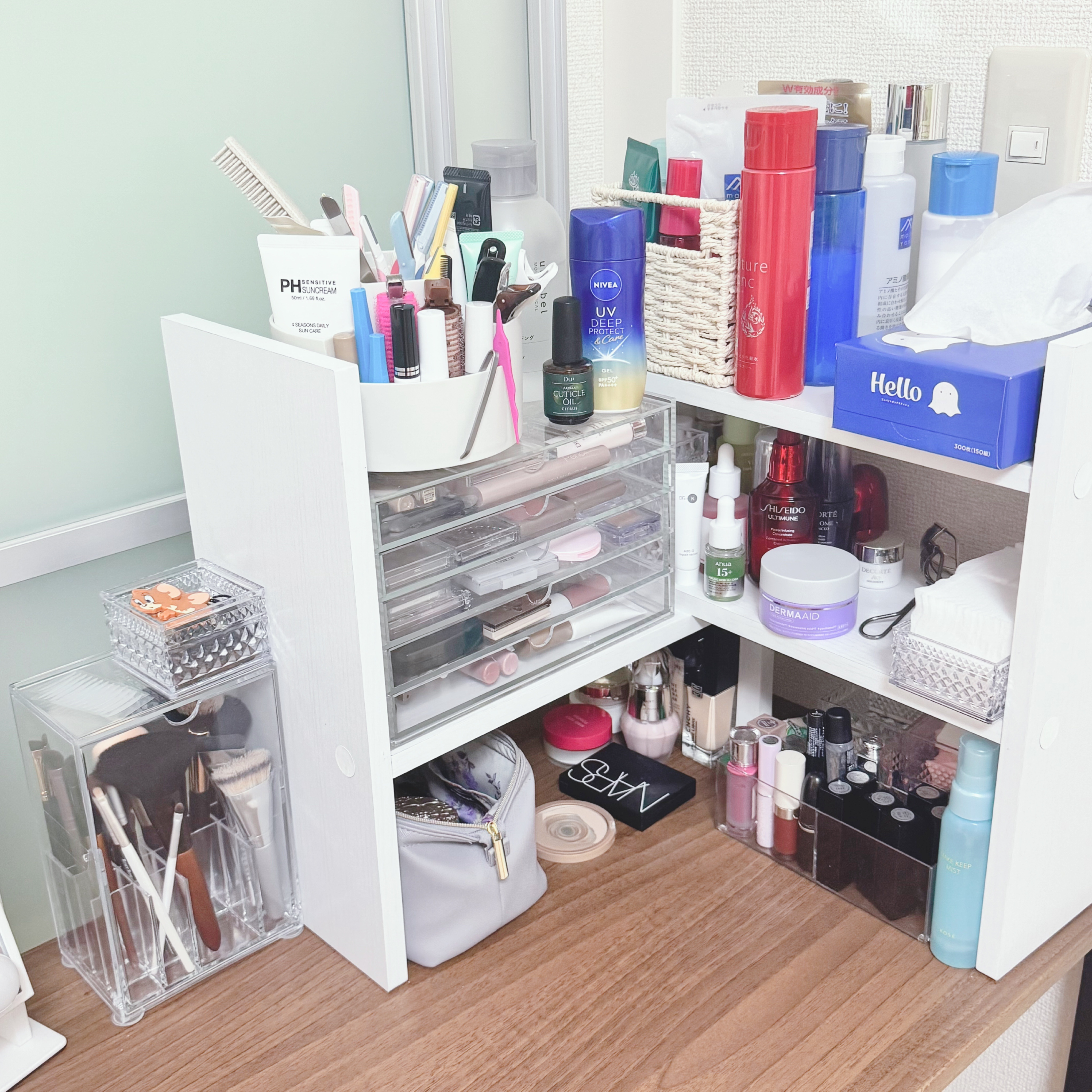 重なるアクリルケース･横型5段/無印良品/その他化粧小物を使ったクチコミ（2枚目）