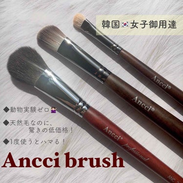 Ancci brush Ebony 29のクチコミ「ブラシ祭り開催中③🥳
【Ancci】


＼韓国🇰🇷女子御用達!?／

弘大駅で韓国女子が列を.....」（1枚目）