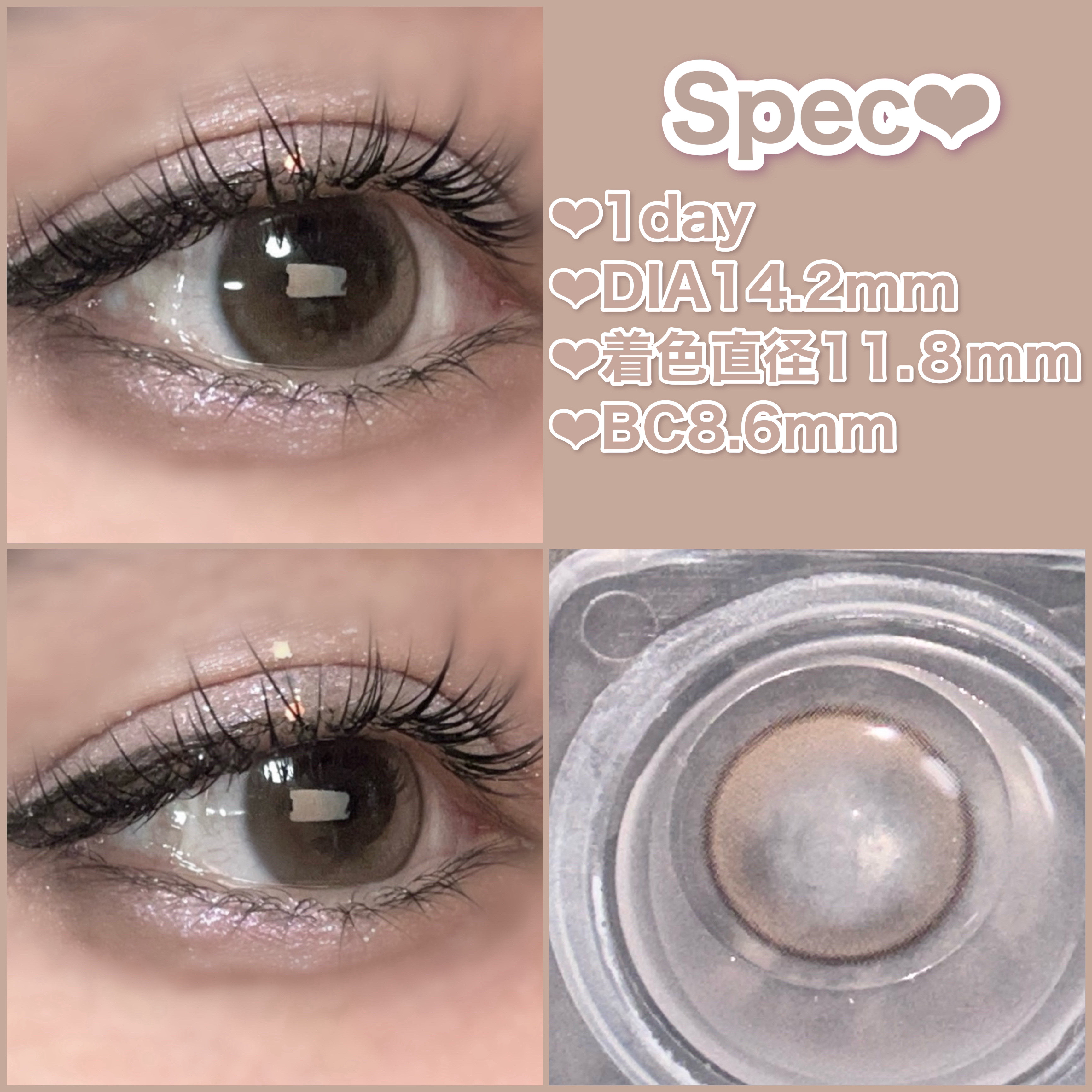 Dewy Kristin ブラウン/Hapa kristin/カラーコンタクトレンズを使ったクチコミ（3枚目）