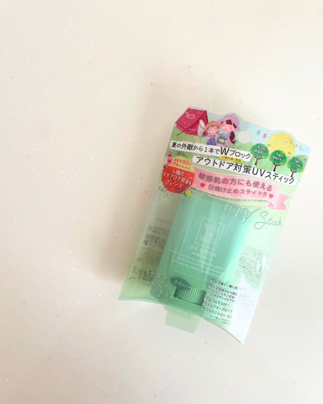 クリアUVスティック H/Mother&Daughter/日焼け止めスティックを使ったクチコミ（2枚目）