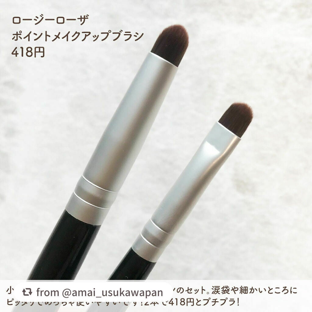 ポイントメイクアップブラシセット/ロージーローザ/メイクブラシを使ったクチコミ(2枚目)