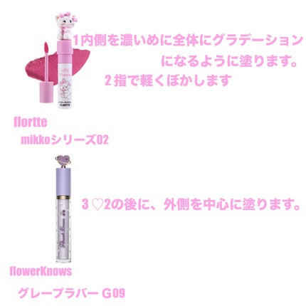 グリスニングウォータリングティント/FlowerKnows/リップティントを使ったクチコミ(2枚目)
