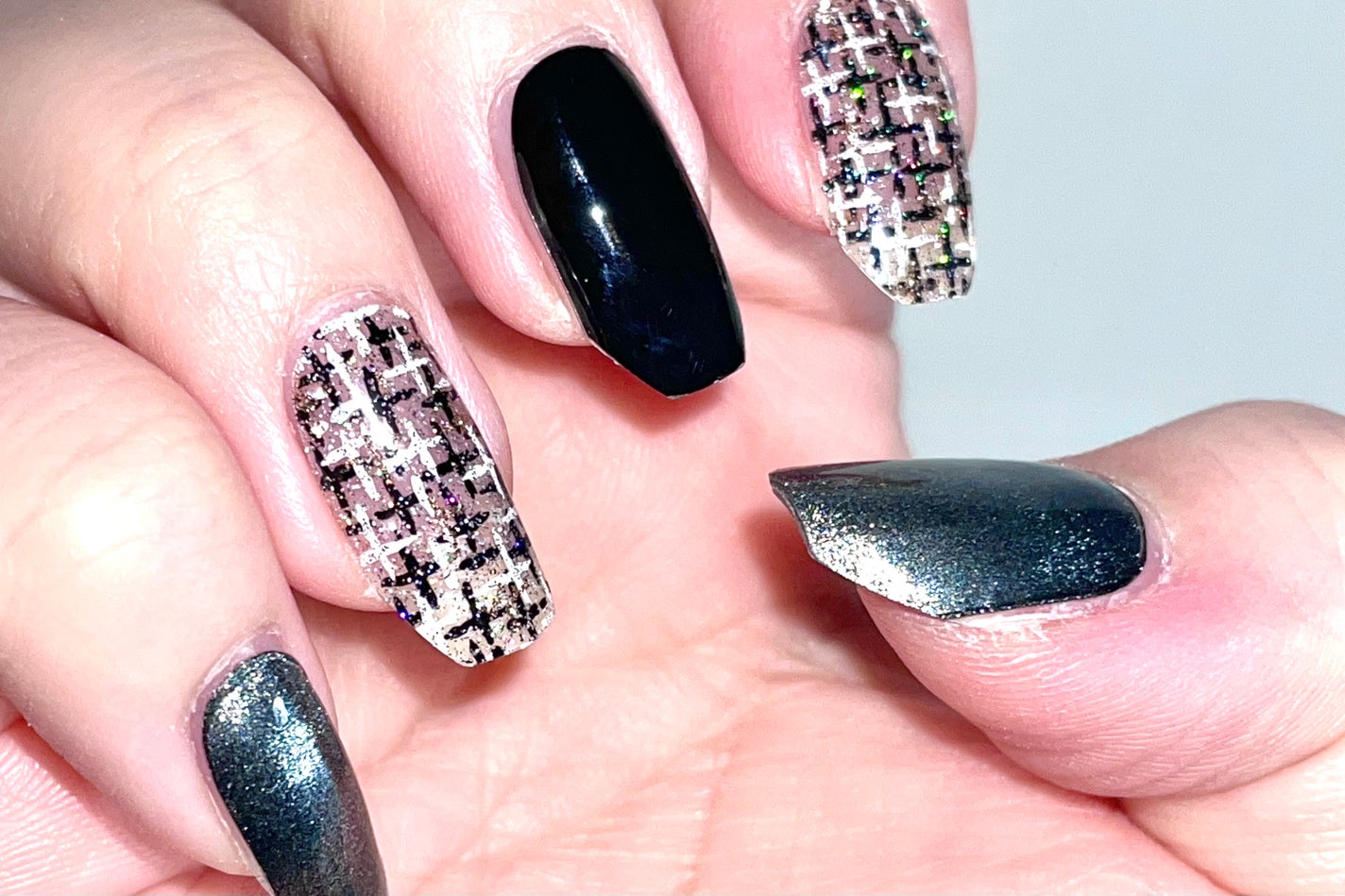 セミキュアジェルネイル(ハンド)/ohora/ネイルシールを使ったクチコミ(5枚目)