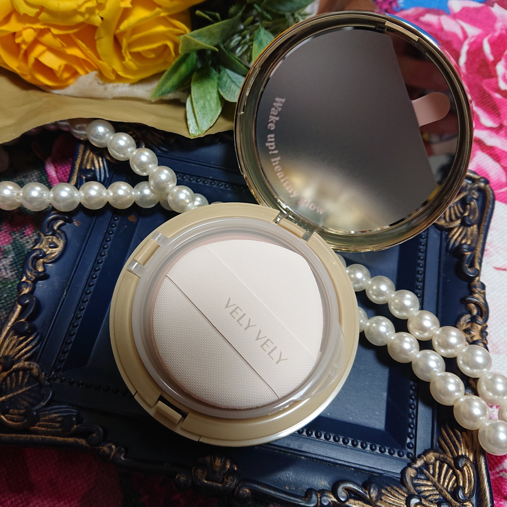はちみつツヤ肌クッションファンデ/VELY VELY/クッションファンデーションを使ったクチコミ（2枚目）