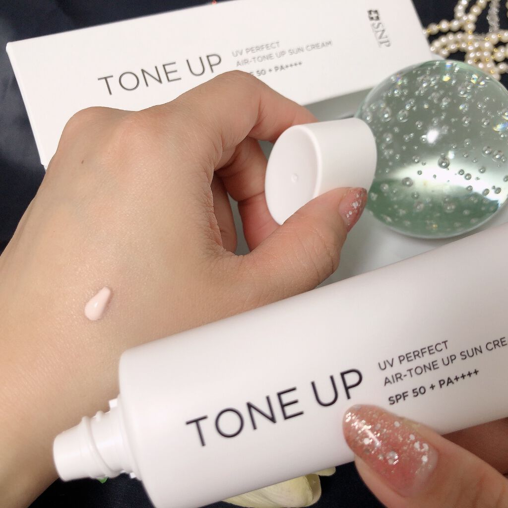 UVパーフェクトエアトーンアップサンクリーム/SNP/日焼け止めクリームを使ったクチコミ（2枚目）