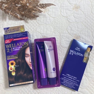 ウエラ ウエラトーン ツープラスワン クリームタイプのクチコミ「
🌷WELLA WELLATON2+1（6CBやや明るいナチュラルブラウン）

内容はA剤、B.....」（1枚目）