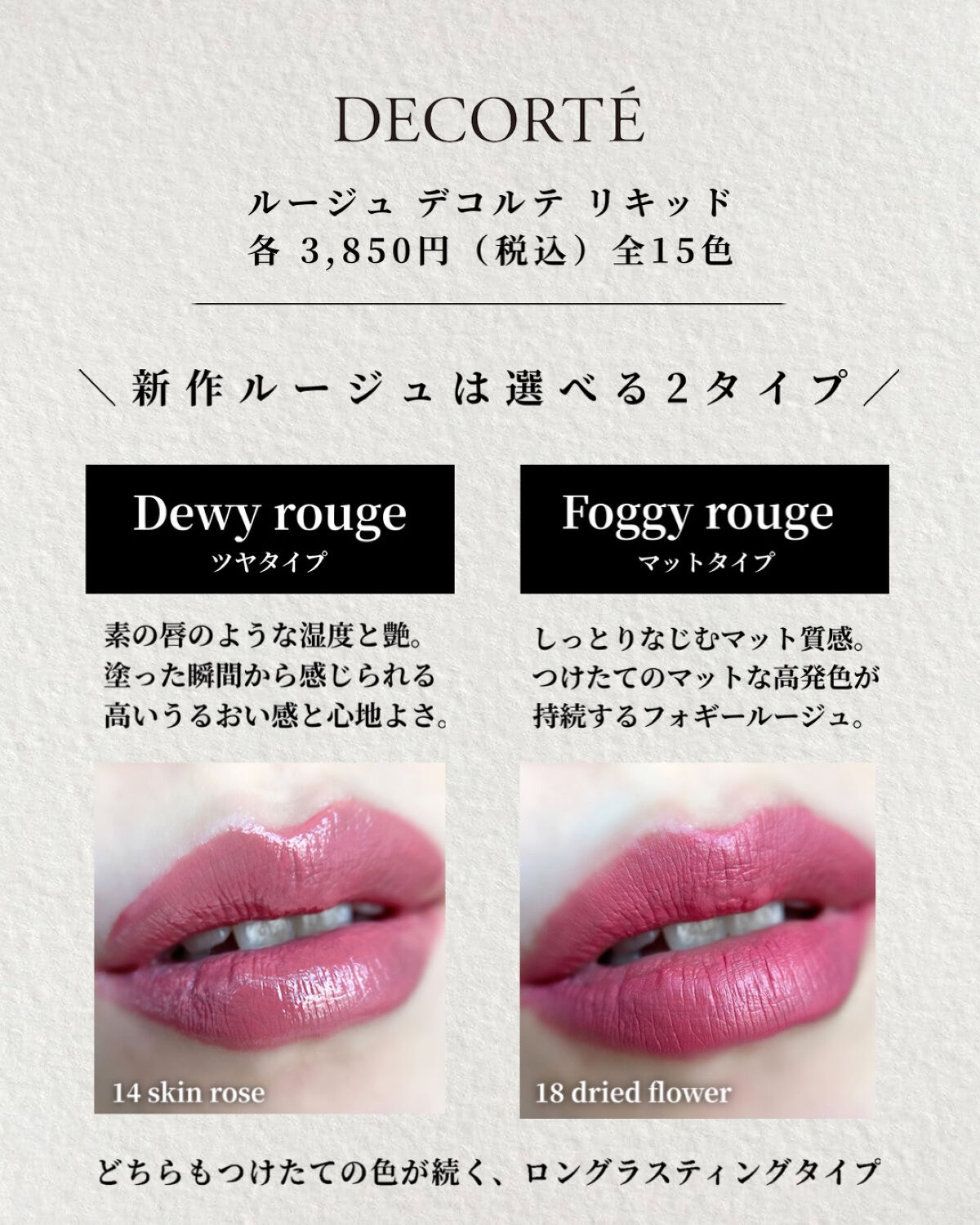 ルージュ デコルテ リキッド/DECORTÉ/口紅を使ったクチコミ（2枚目）