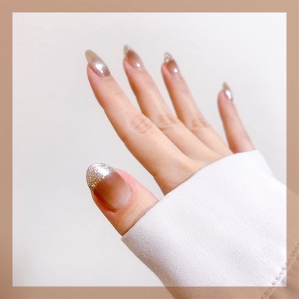 セミキュアジェルネイル(ハンド)/ohora/ネイルシールを使ったクチコミ(5枚目)