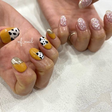 Natsumi◎nailist on LIPS 「animal.ちぐはぐダル🐶.#ネイル#ネイルデザイン#ネ..」（2枚目）