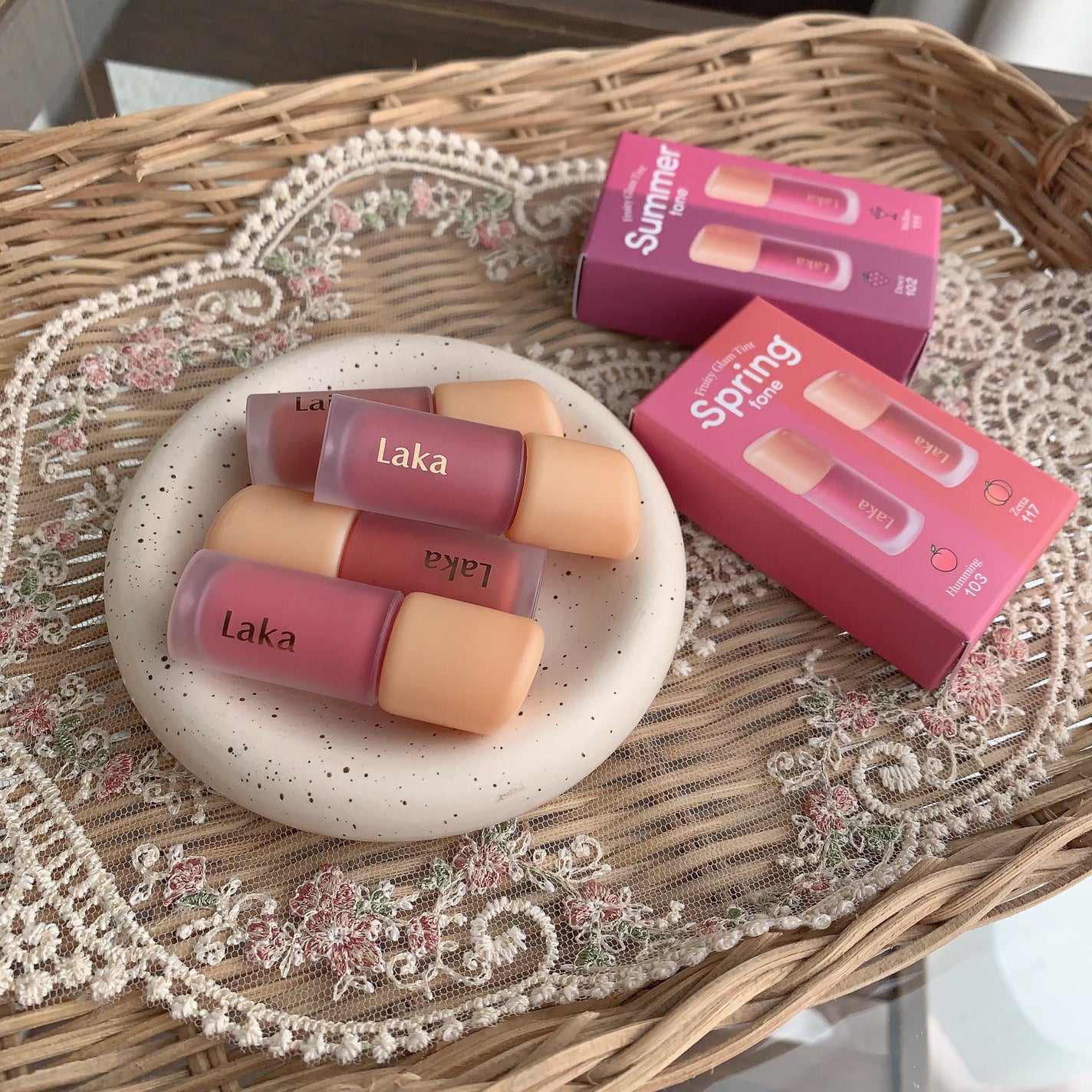 フルーティーグラムティント ミニデュオ/Laka/リップティントを使ったクチコミ(10枚目)