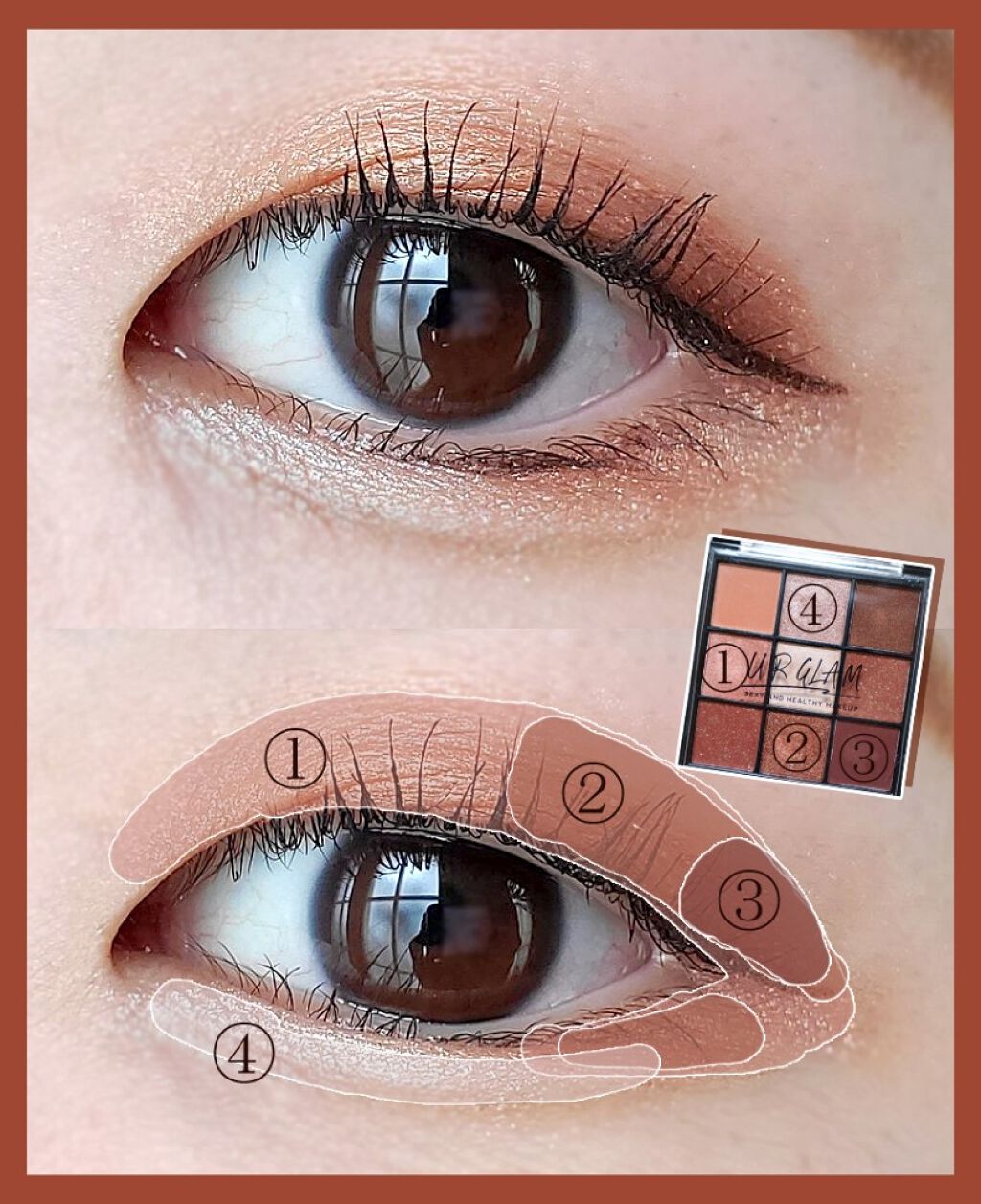 UR GLAM　BLOOMING EYE COLOR PALETTE/U R GLAM/アイシャドウパレットを使ったクチコミ（2枚目）