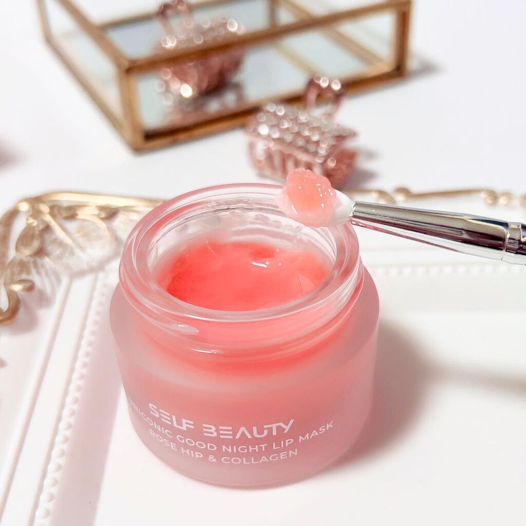 ユニコーングッドナイトリップマスク ローズヒップ&コラーゲン/SELF BEAUTY/リップマスクを使ったクチコミ（3枚目）