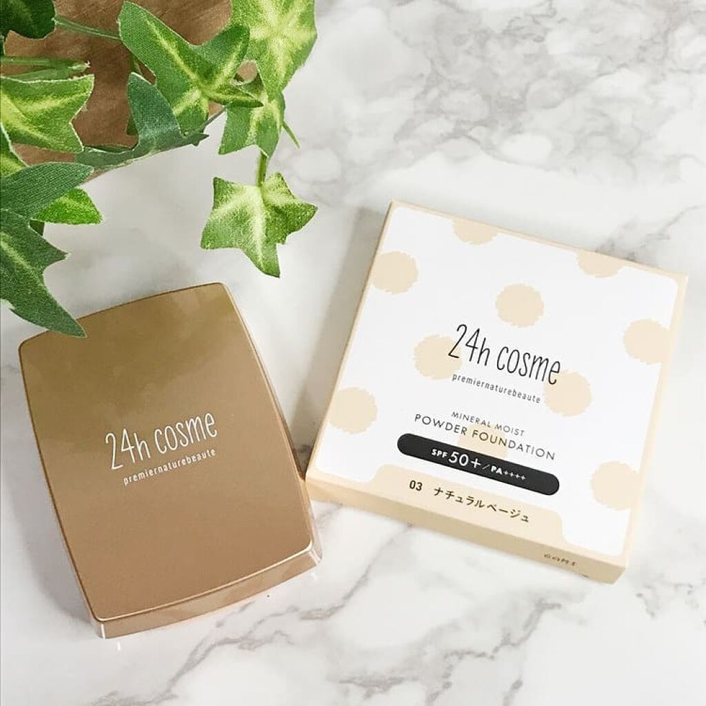 24 ミネラルモイストパウダーファンデ/24h cosme/パウダーファンデーションを使ったクチコミ（2枚目）