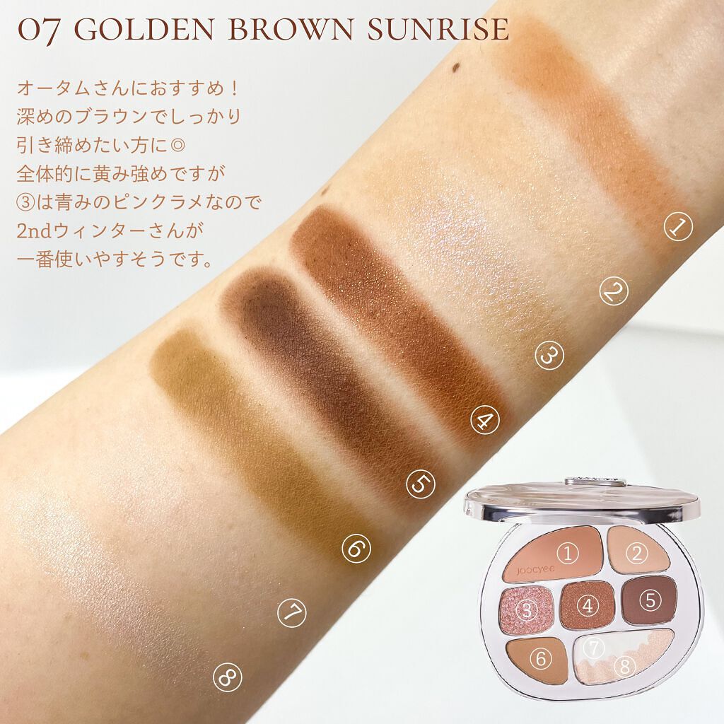 貝殻マルチパレット/Joocyee/アイシャドウパレットを使ったクチコミ(4枚目)