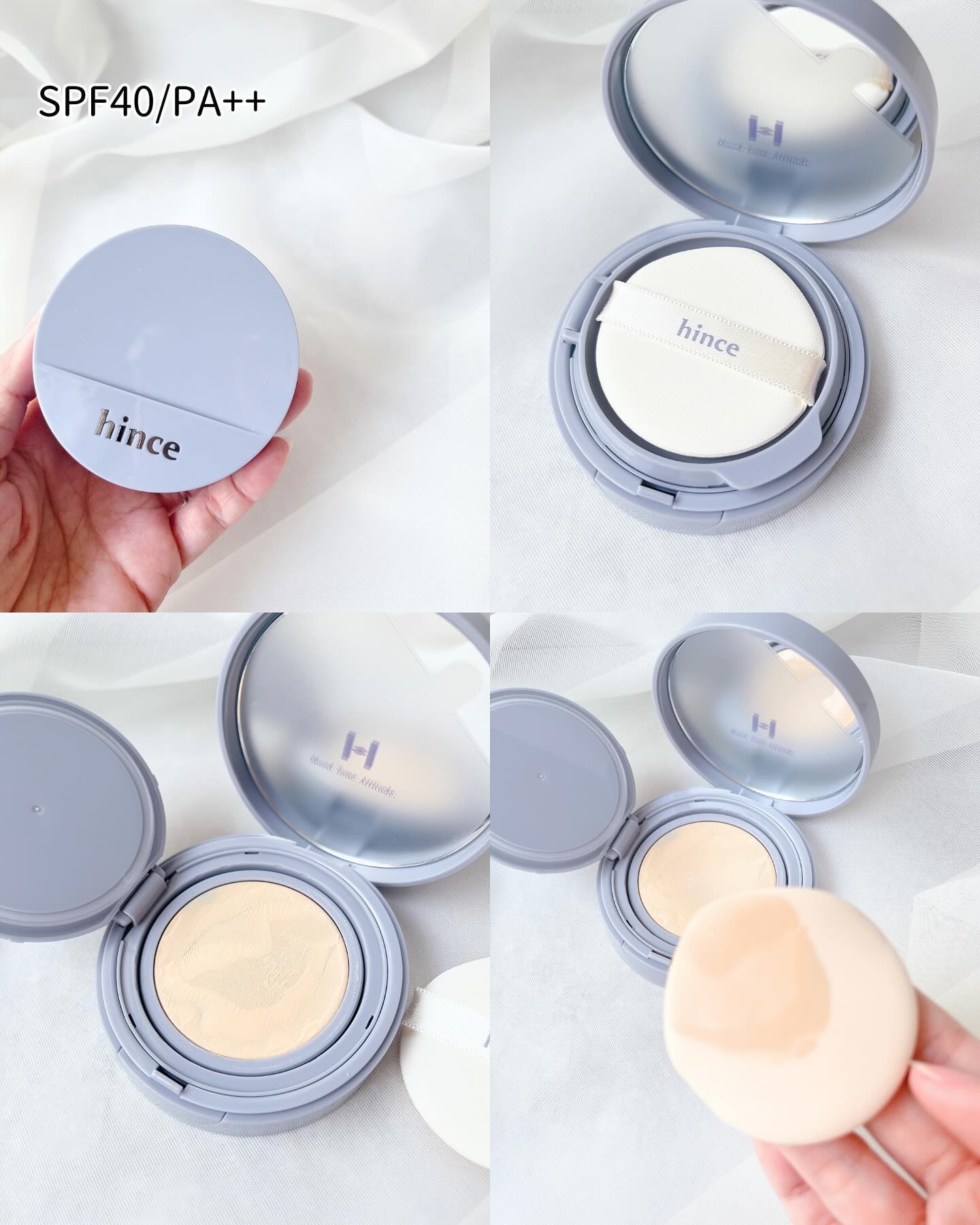 セカンドスキンメッシュマットクッション 21 アイボリー/hince/クッションファンデーションを使ったクチコミ（2枚目）