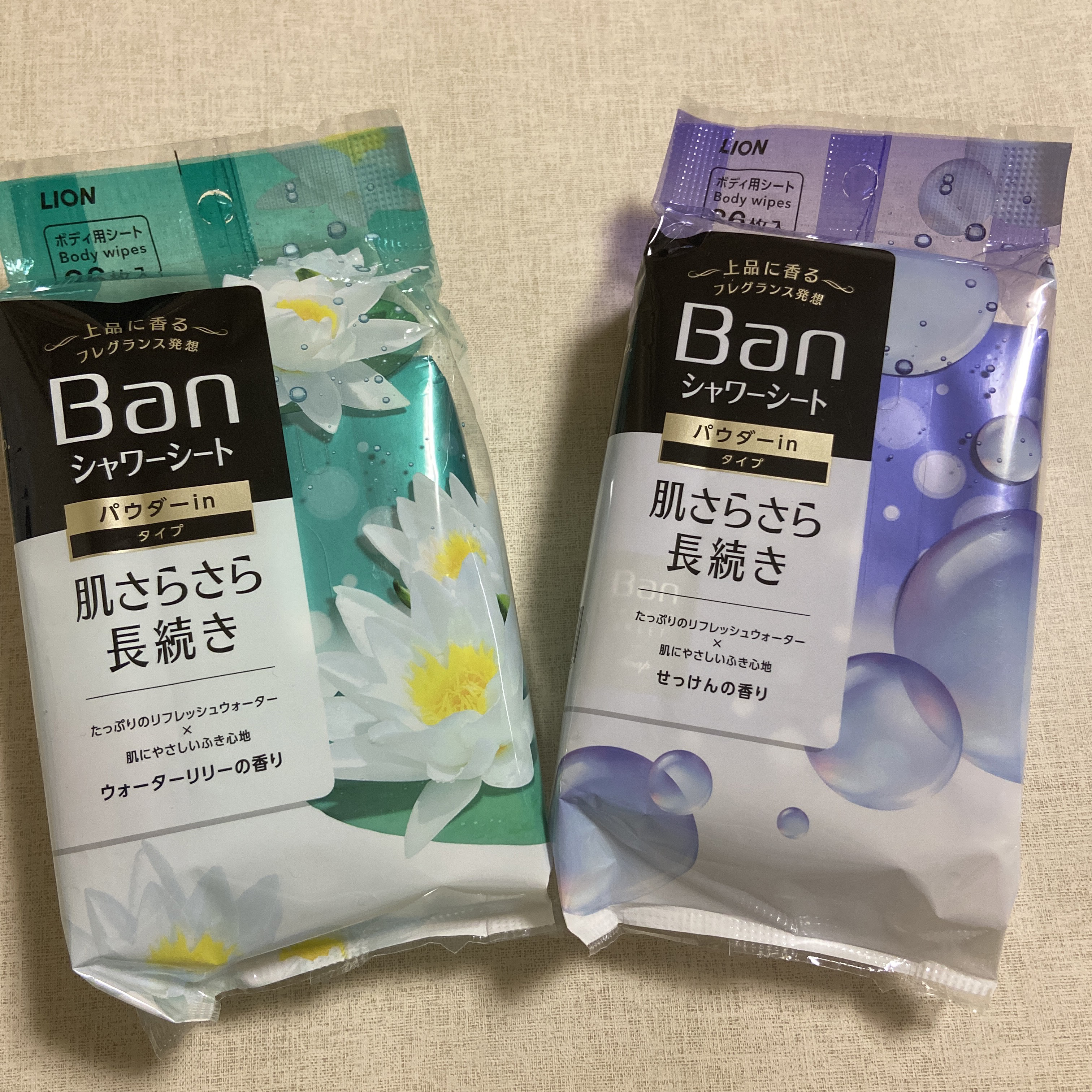 爽感さっぱりシャワーシート(せっけんの香り)/Ban/ボディシートを使ったクチコミ（1枚目）