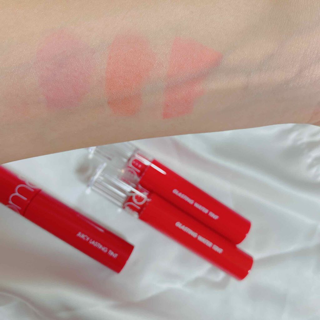 ジューシーラスティングティント/rom&nd/リップティントを使ったクチコミ(4枚目)