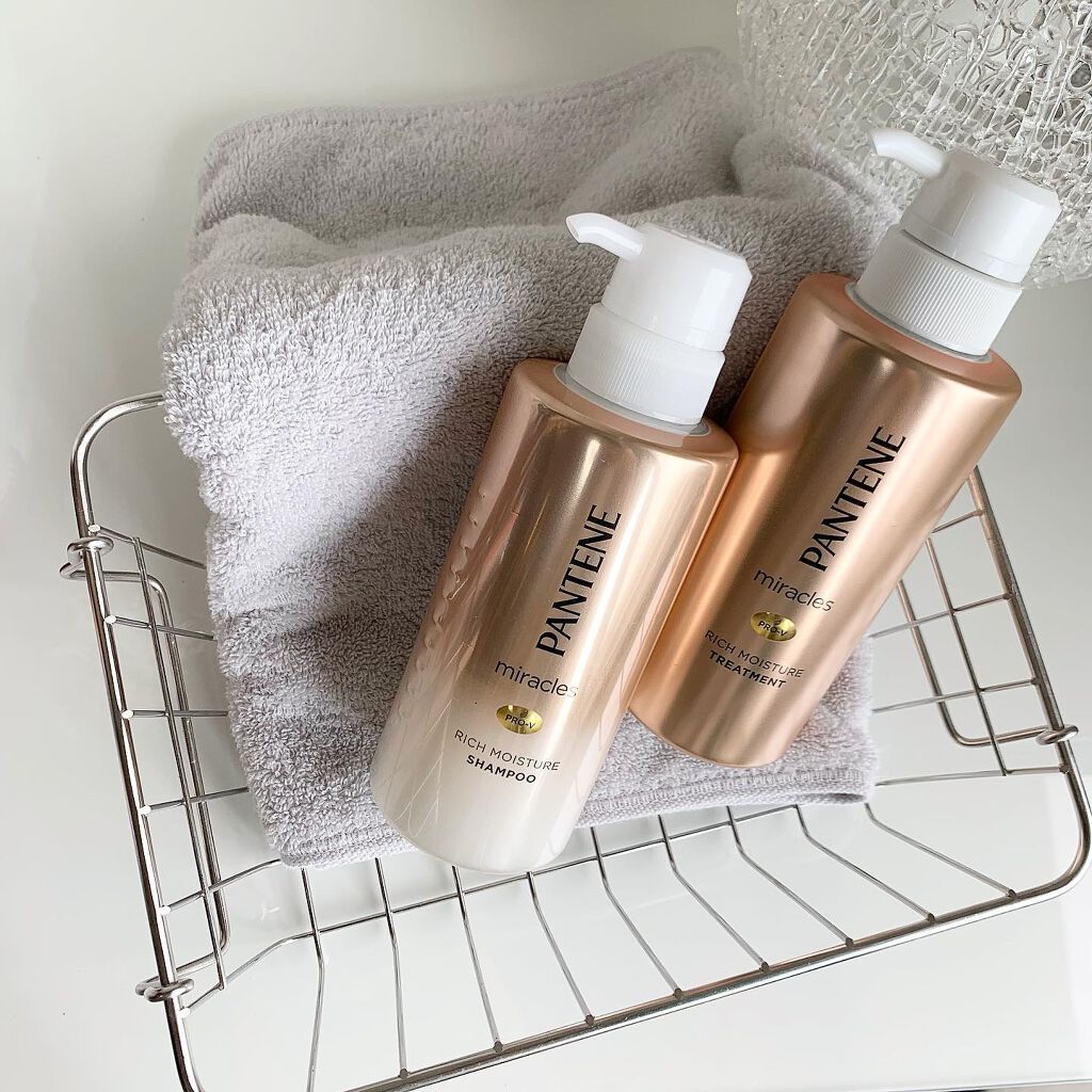 ミラクルズ リッチモイスチャー シャンプー／トリートメント/パンテーン/市販シャンプーを使ったクチコミ（1枚目）
