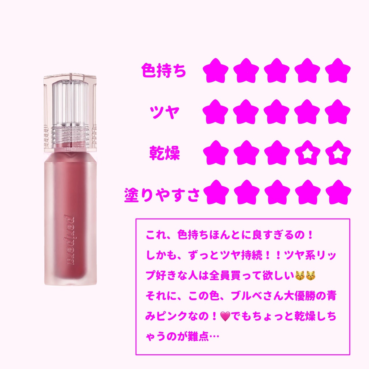 ウォーター ベアー ティント/PERIPERA/リップティントを使ったクチコミ(2枚目)