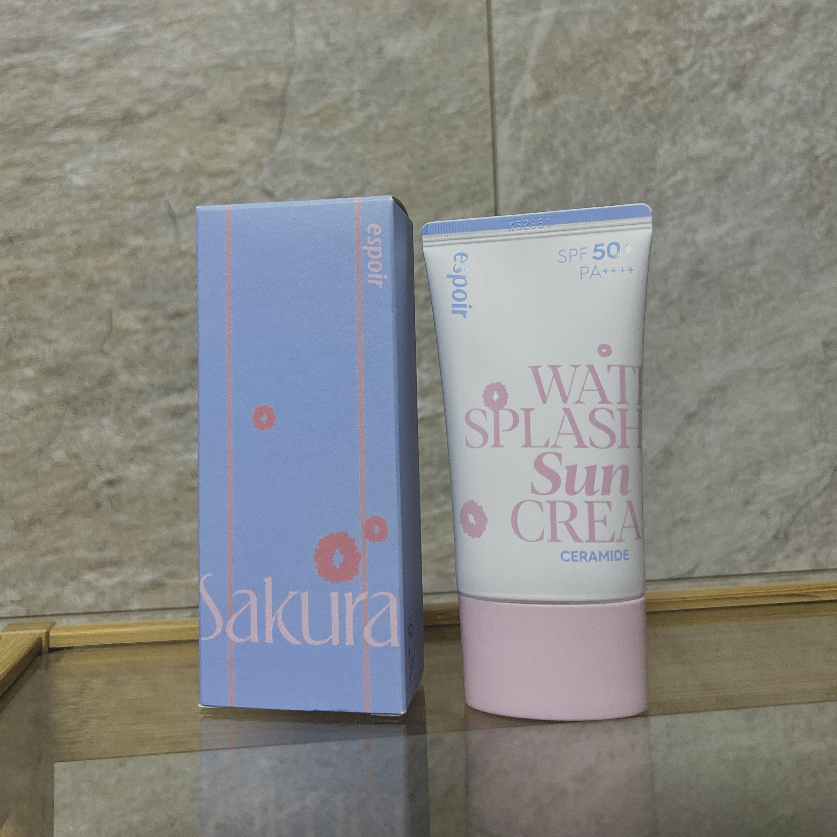 日焼け止め sakura(^^) ウォータースプラッシュサンクリーム セラミド 桜エディション（60ml