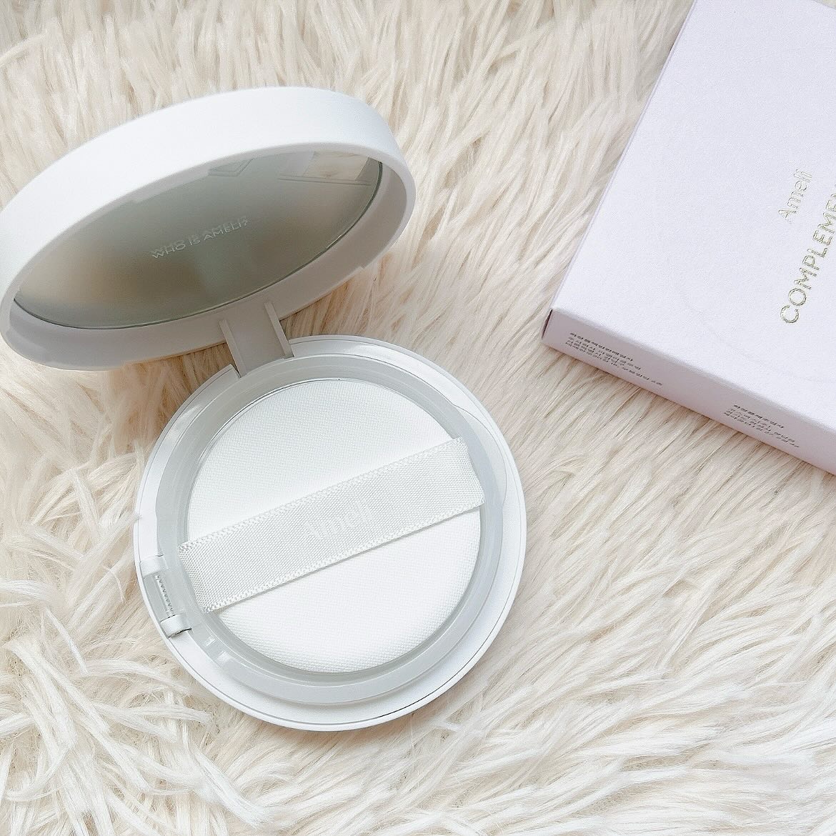 コンプリメントシリーズクッション 紫色(ボラ)/Ameli/クッションファンデーションを使ったクチコミ（2枚目）