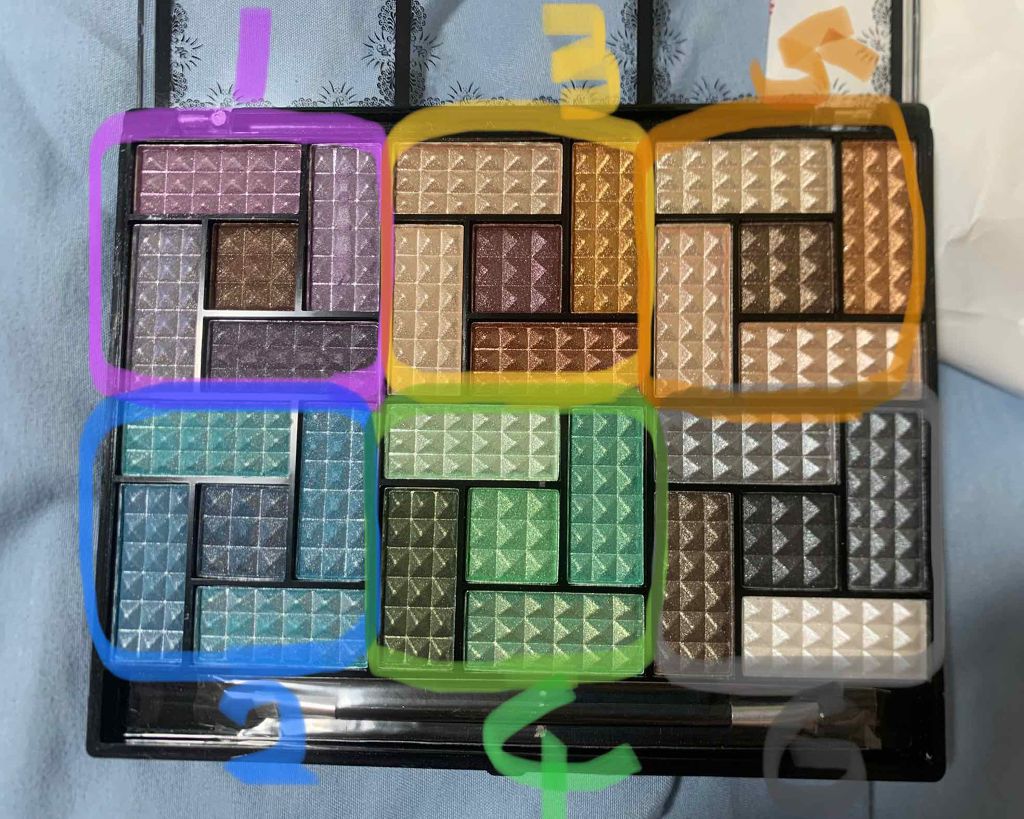 30COLORSEYESHADOWPALETTE/Dolly Angel/アイシャドウパレットを使ったクチコミ(2枚目)