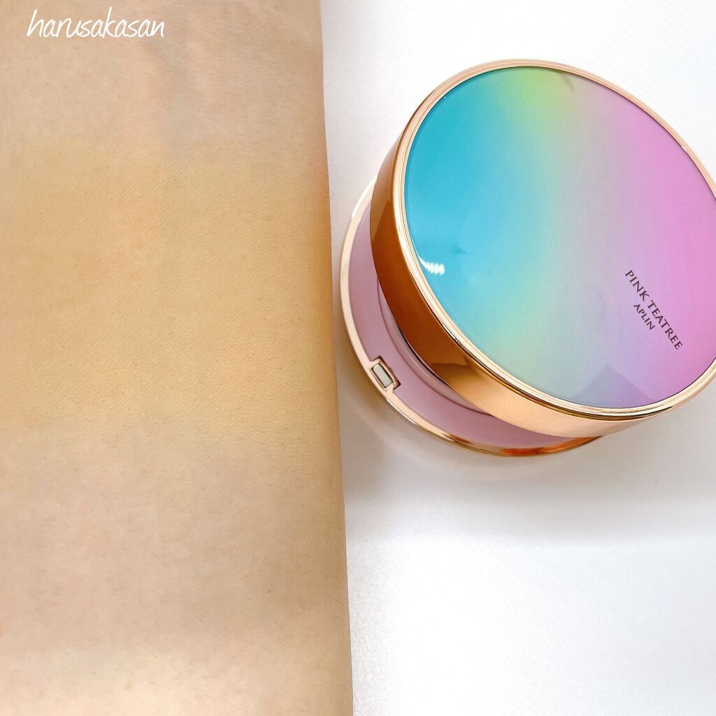 ピンクティーツリーカバークッション/APLIN/クッションファンデーションを使ったクチコミ(4枚目)