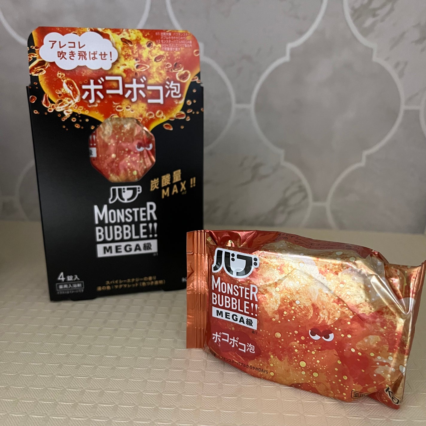 バブ モンスターバブルMEGA級 ボコボコ泡 スパイシーエナジーの香り/バブ/炭酸系入浴剤を使ったクチコミ(2枚目)