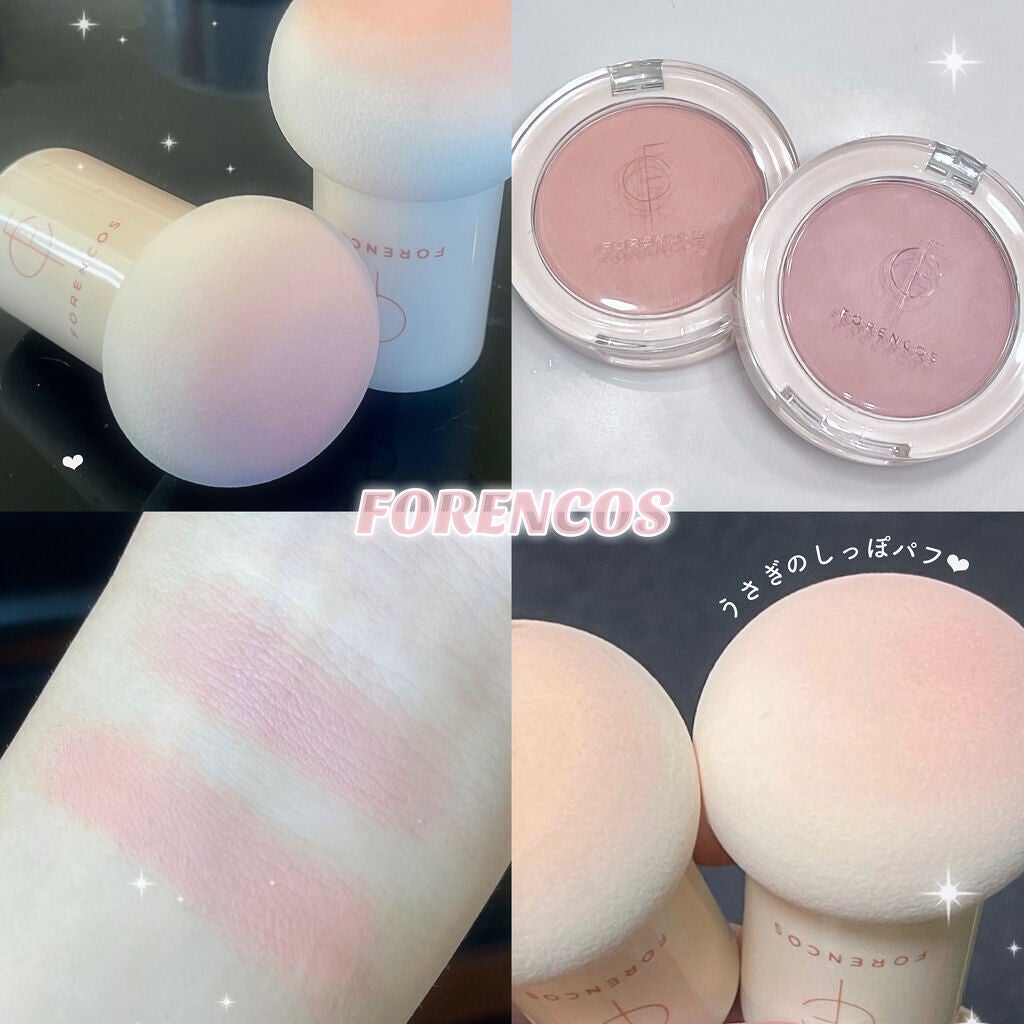 ベアブラッシャー パフ付き/フォレンコス/パウダーチークを使ったクチコミ(1枚目)