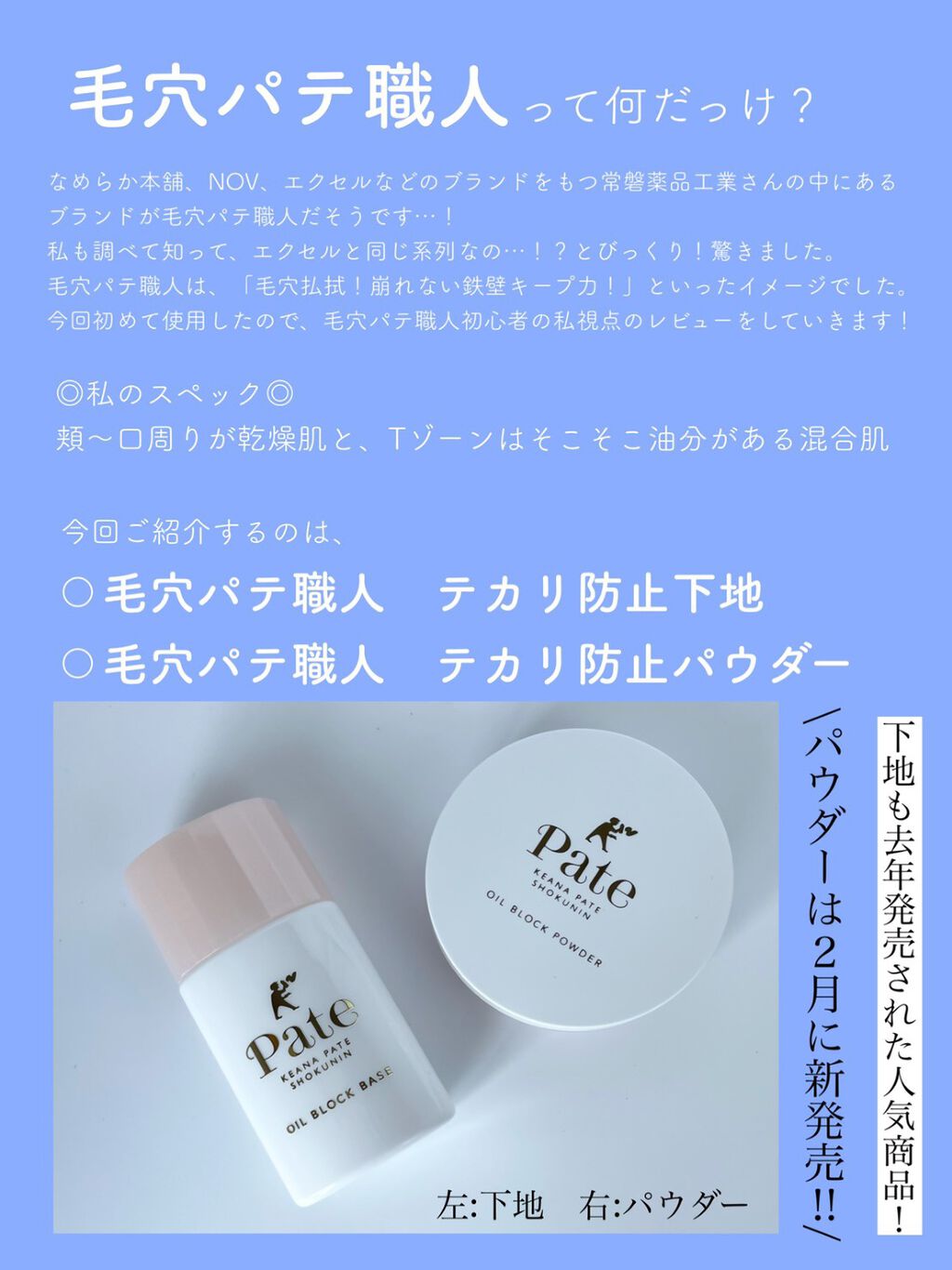 テカリ防止パウダー/毛穴パテ職人/プレストパウダーを使ったクチコミ（1枚目）