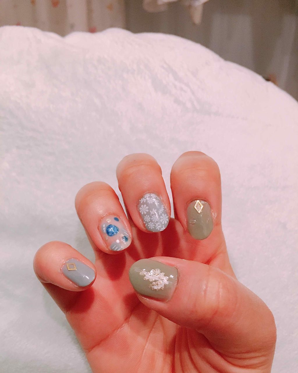 #5月ネイル,#初夏ネイル,#水玉ネイルのネイルデザイン