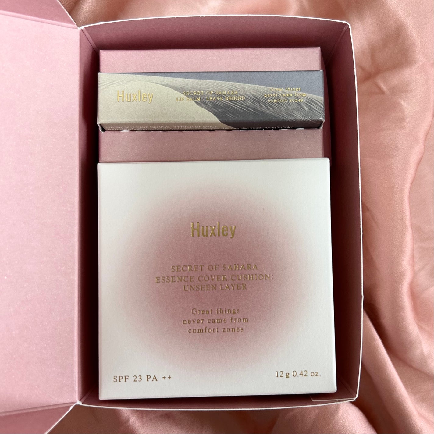 エッセンスカバークッション&リップバームセット/Huxley/メイクアップキットを使ったクチコミ(2枚目)