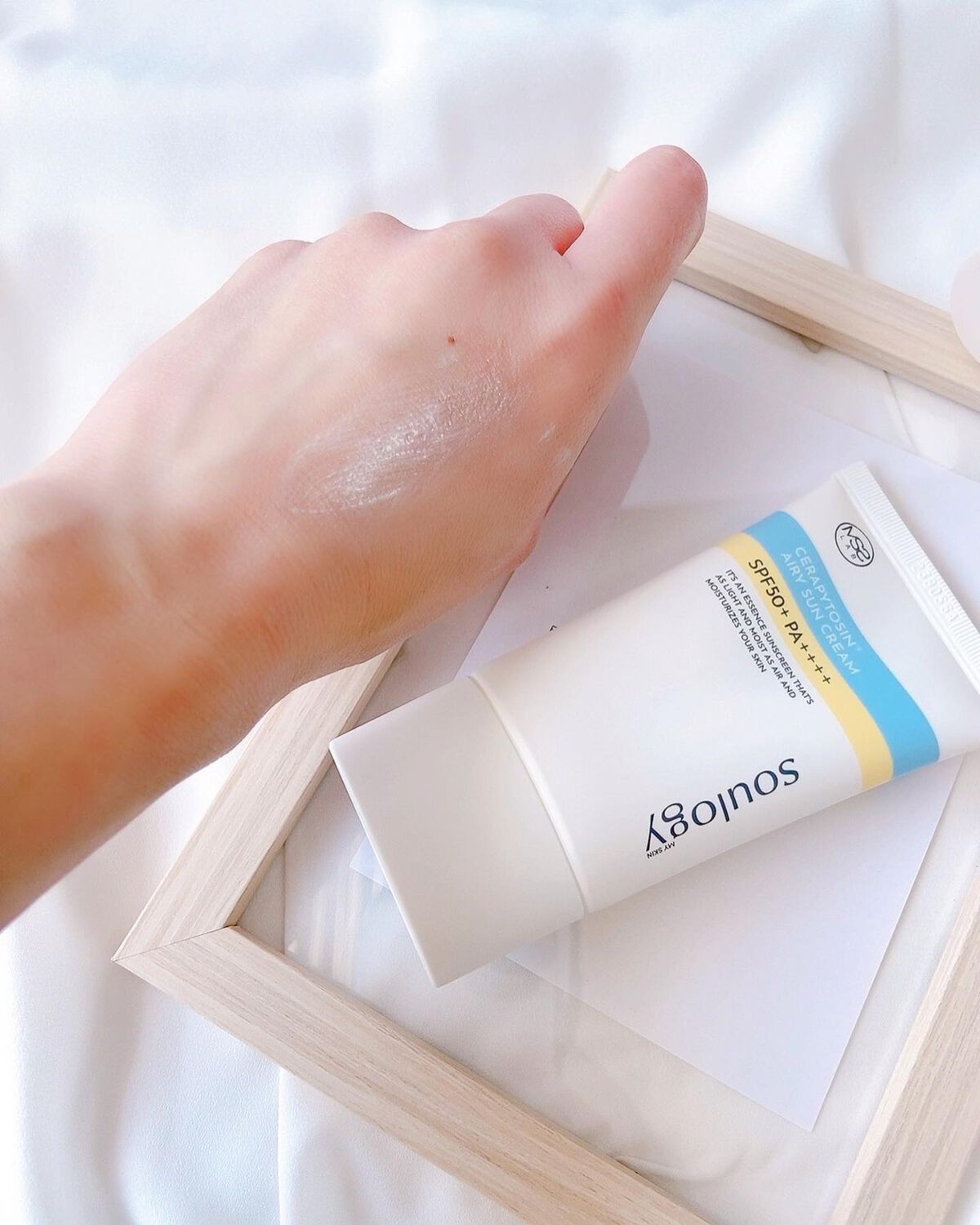 セラフィトシンエアリー日焼け止め/MY SKIN SOULOGY/日焼け止めクリームを使ったクチコミ（3枚目）