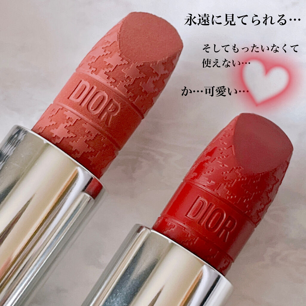 ルージュ ディオール 100V ヌード ルック ベルベット<ニュー ルック エディション>（生産終了）/Dior/口紅を使ったクチコミ（3枚目）