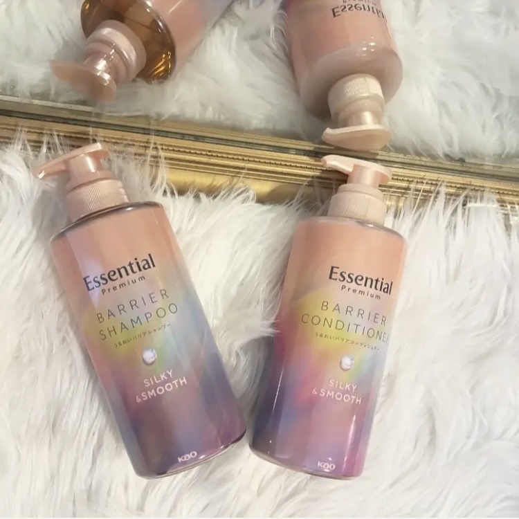 エッセンシャルプレミアム バリアシャンプー・コンディショナー シルキー＆スムース シャンプー つめかえ用 340ml【旧】/エッセンシャル/市販シャンプーを使ったクチコミ（1枚目）