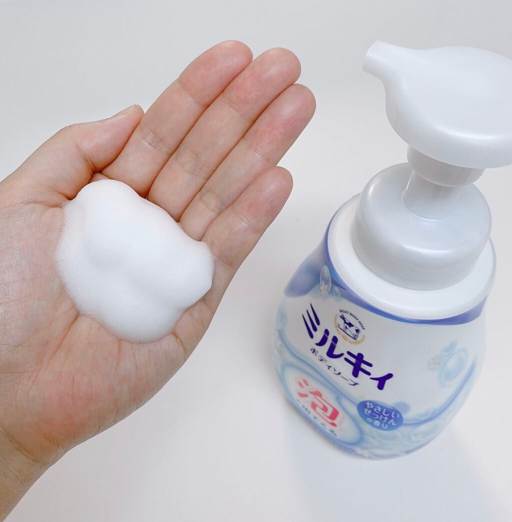 泡で出てくる ミルキィボディソープ やさしいせっけんの香り/ミルキィ/ボディソープを使ったクチコミ(2枚目)
