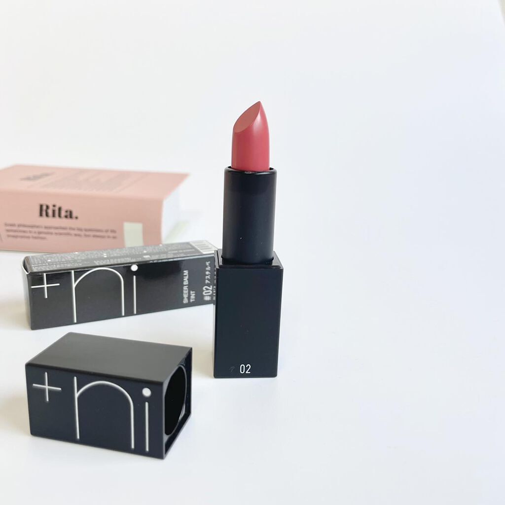 シアーバームティント #02 アスチルベ/＋ni/リップティントを使ったクチコミ（1枚目）