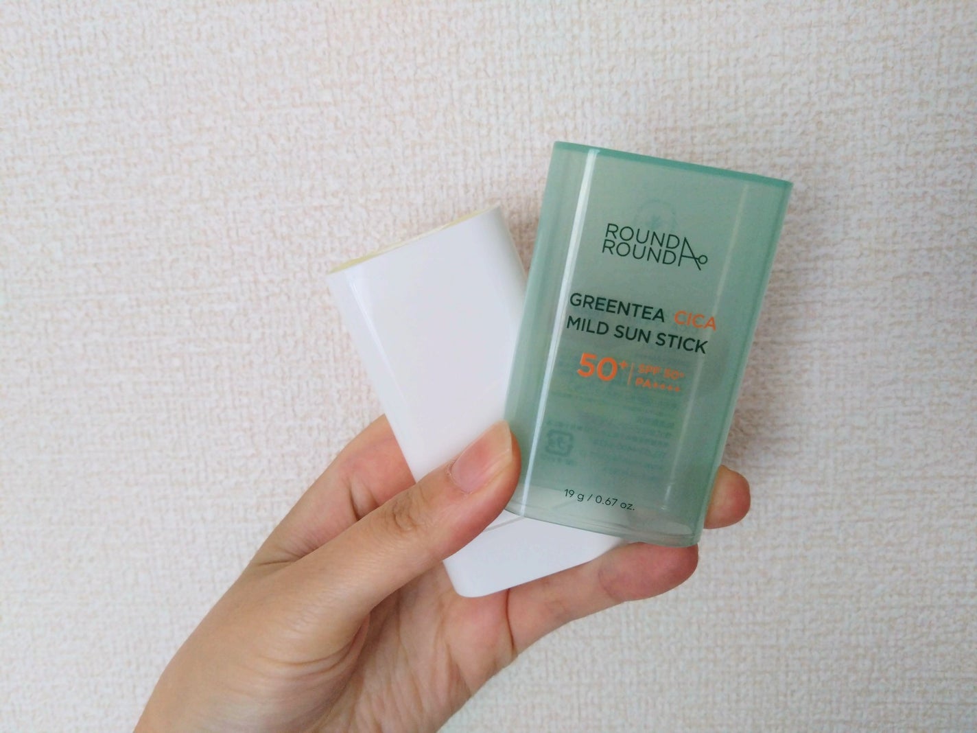 グリーンティー CICA マイルド サンスティック/ラウンドアラウンド/日焼け止めスティックを使ったクチコミ(1枚目)