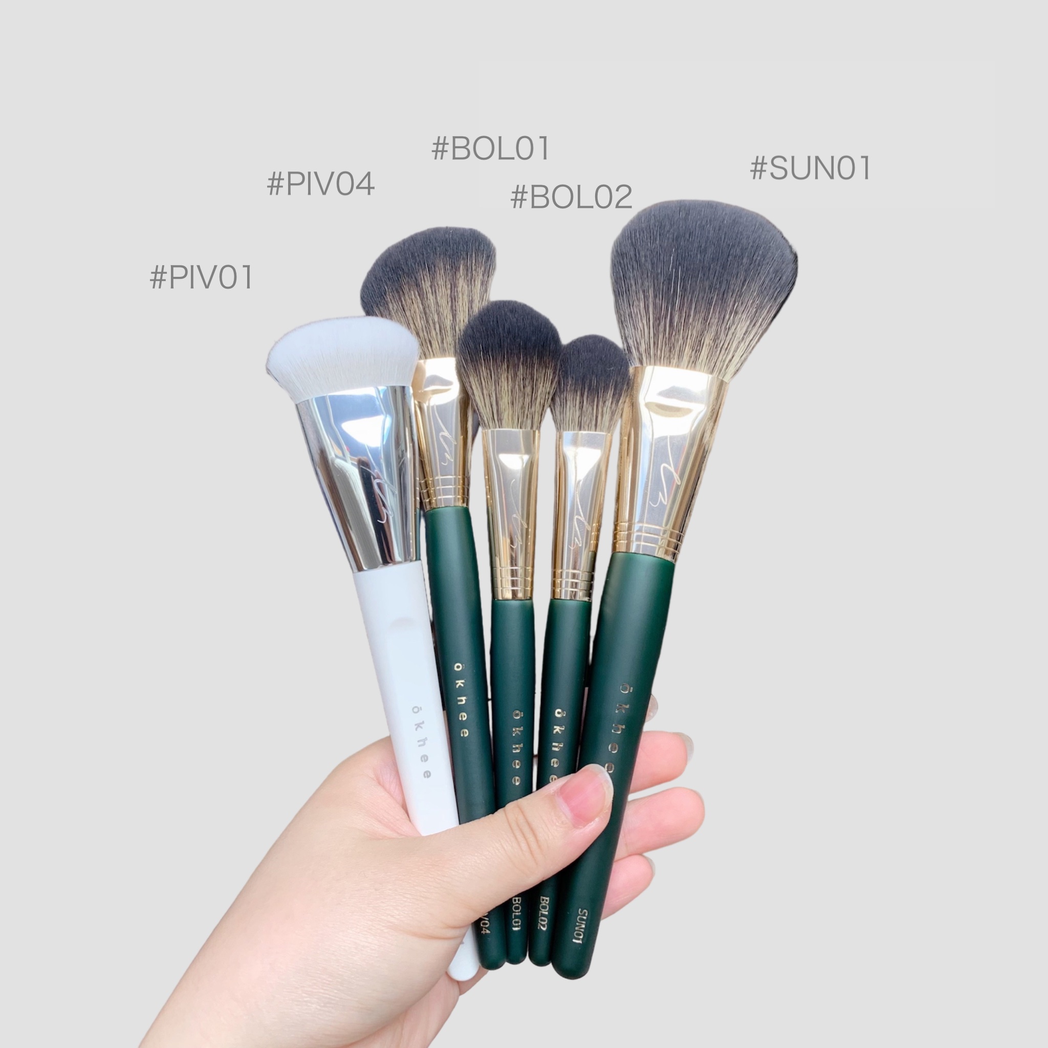 okhee フェイスパウダーブラシ/SOOA DOR/メイクブラシを使ったクチコミ（2枚目）