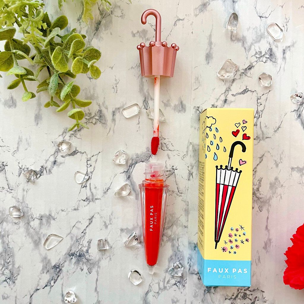 ウォーターアンブレラティント リップ/FAUX PAS PARIS/リップティントを使ったクチコミ（3枚目）